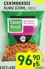 TARIM KREDİ ÇEKİRDEKSİZ KURU ÜZÜM 500 G TARIM KREDİ ÇEKİRDEKSİZ KURU ÜZÜM 500 G